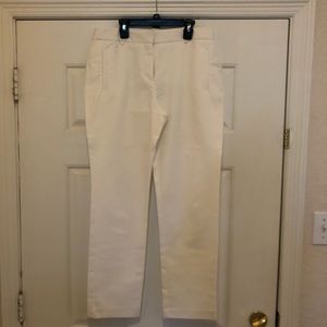 Charter Club classic fit white ankle pants.